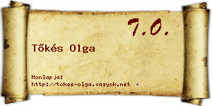 Tőkés Olga névjegykártya