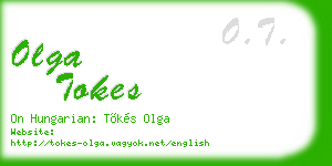 olga tokes business card
